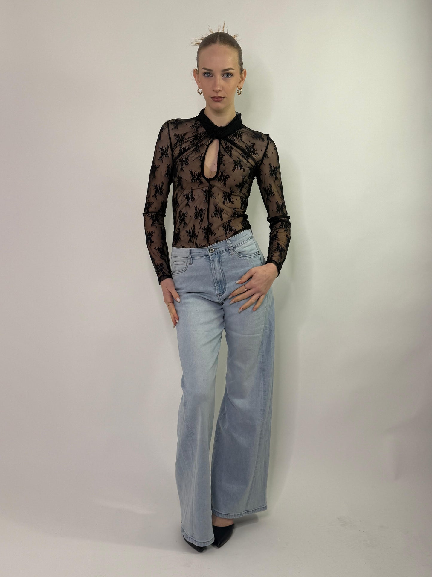 Maglia body in pizzo