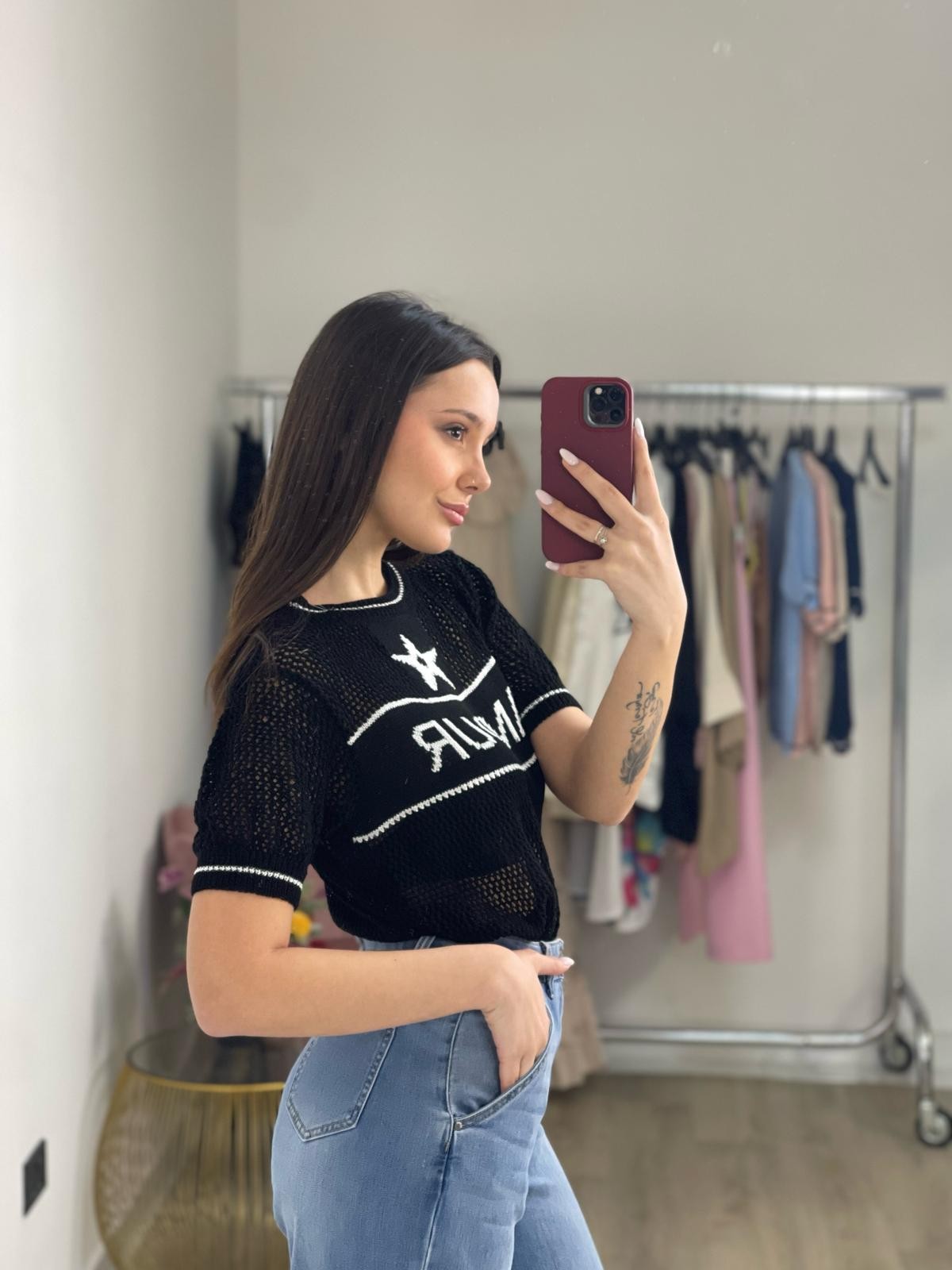 Maglia forato Amour