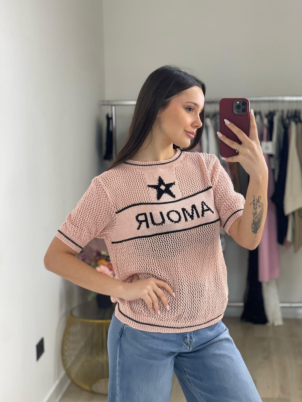 Maglia forato Amour