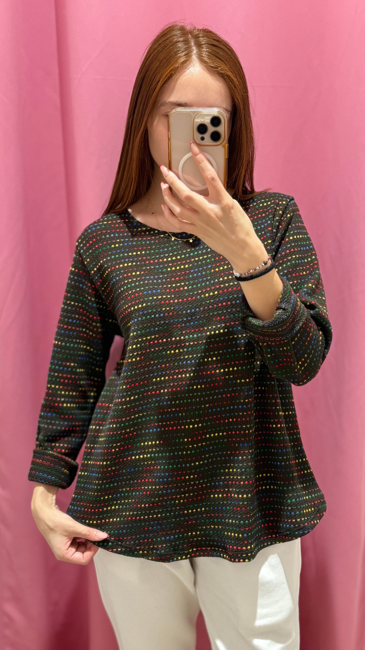 maglia pois multicolori