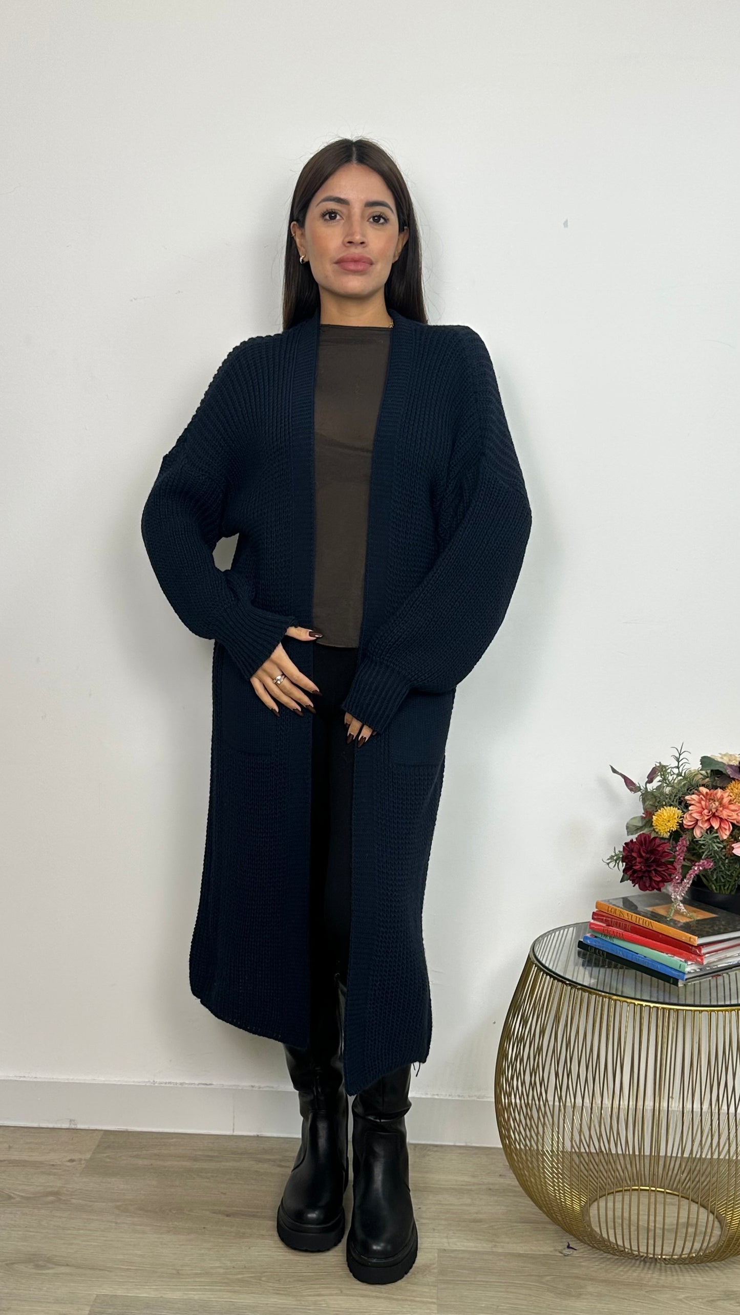 CARDIGAN LUNGO IN MAGLIA