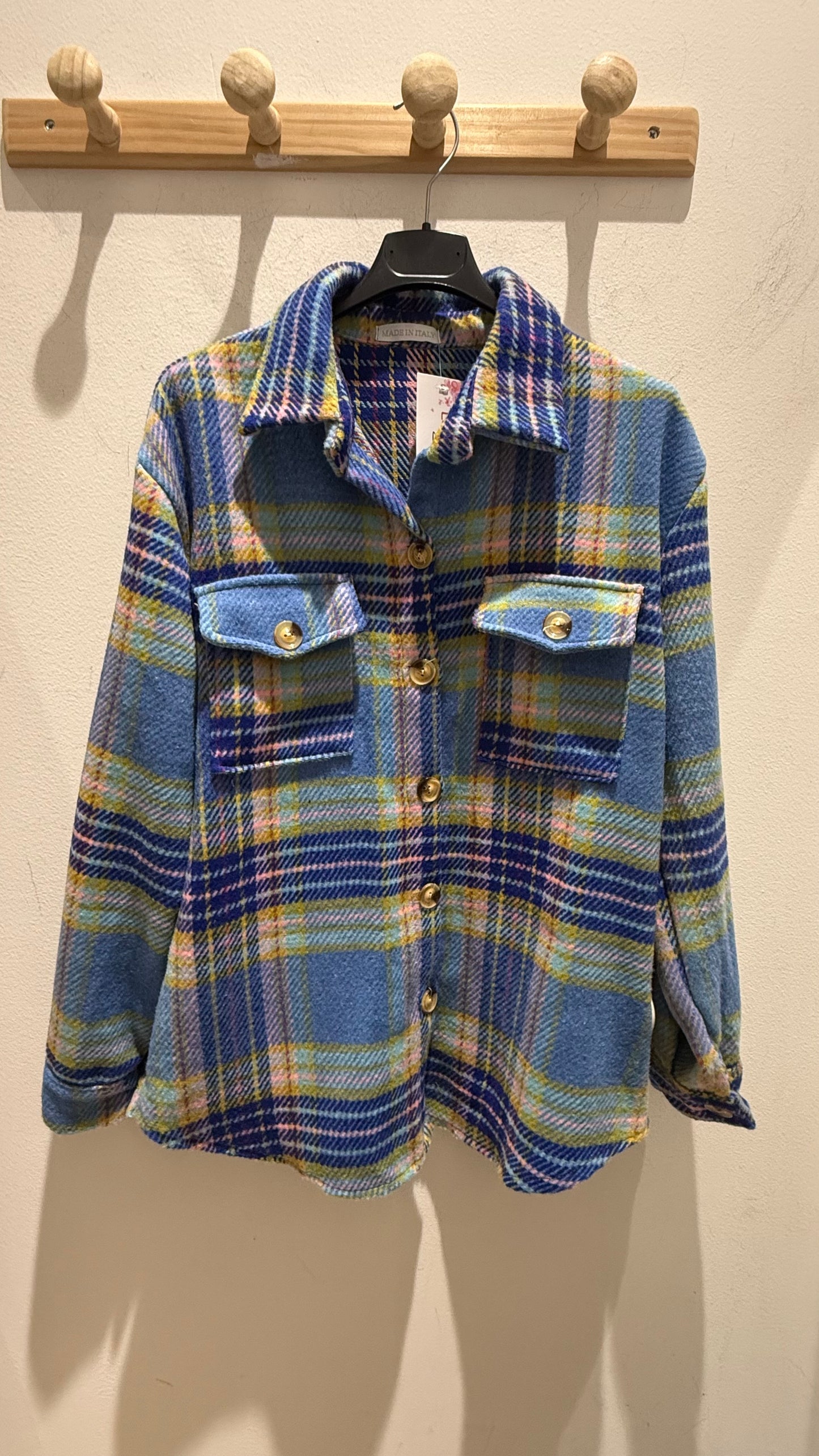 Camicia oversize in flanella a quadri