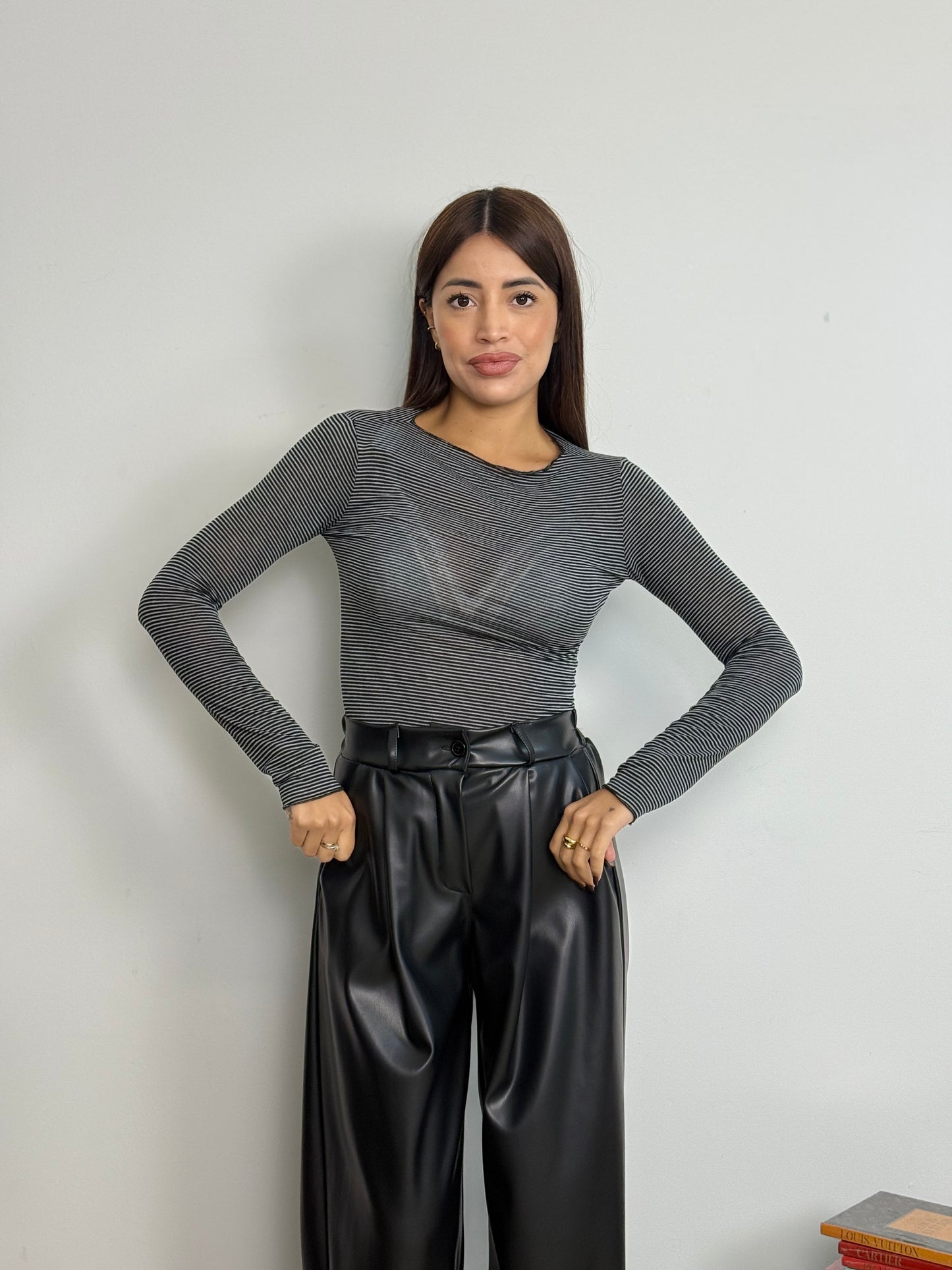 GIROCOLLO MISTO CASHMERE A RIGHE