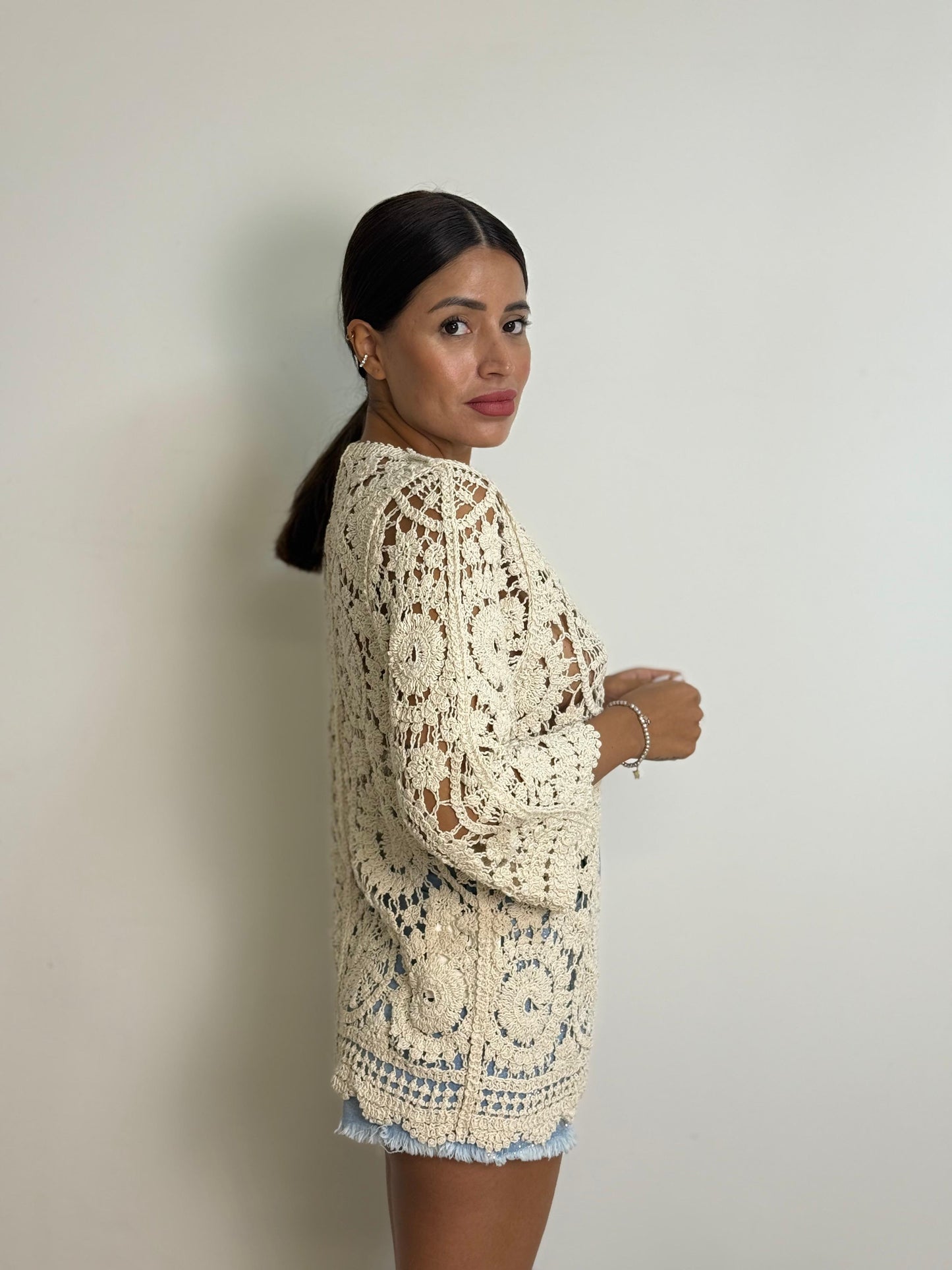 Cardigan a uncinetto