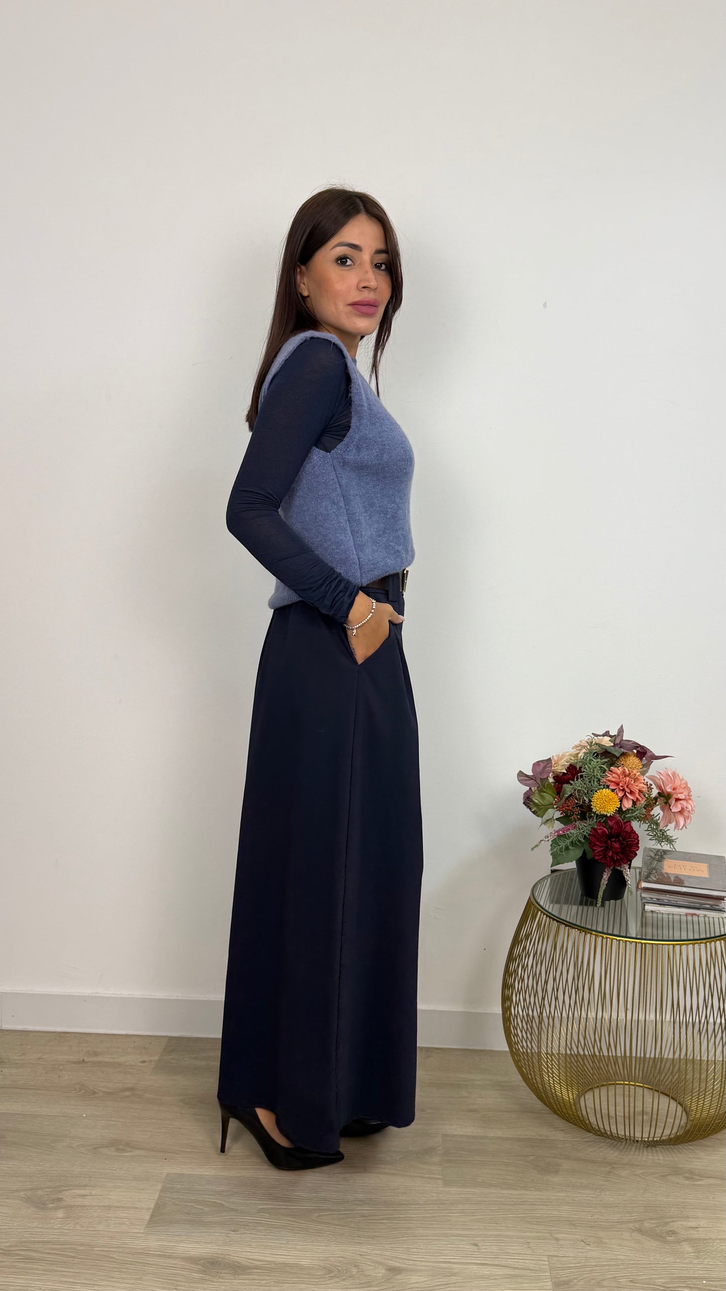 Gilet misto lana