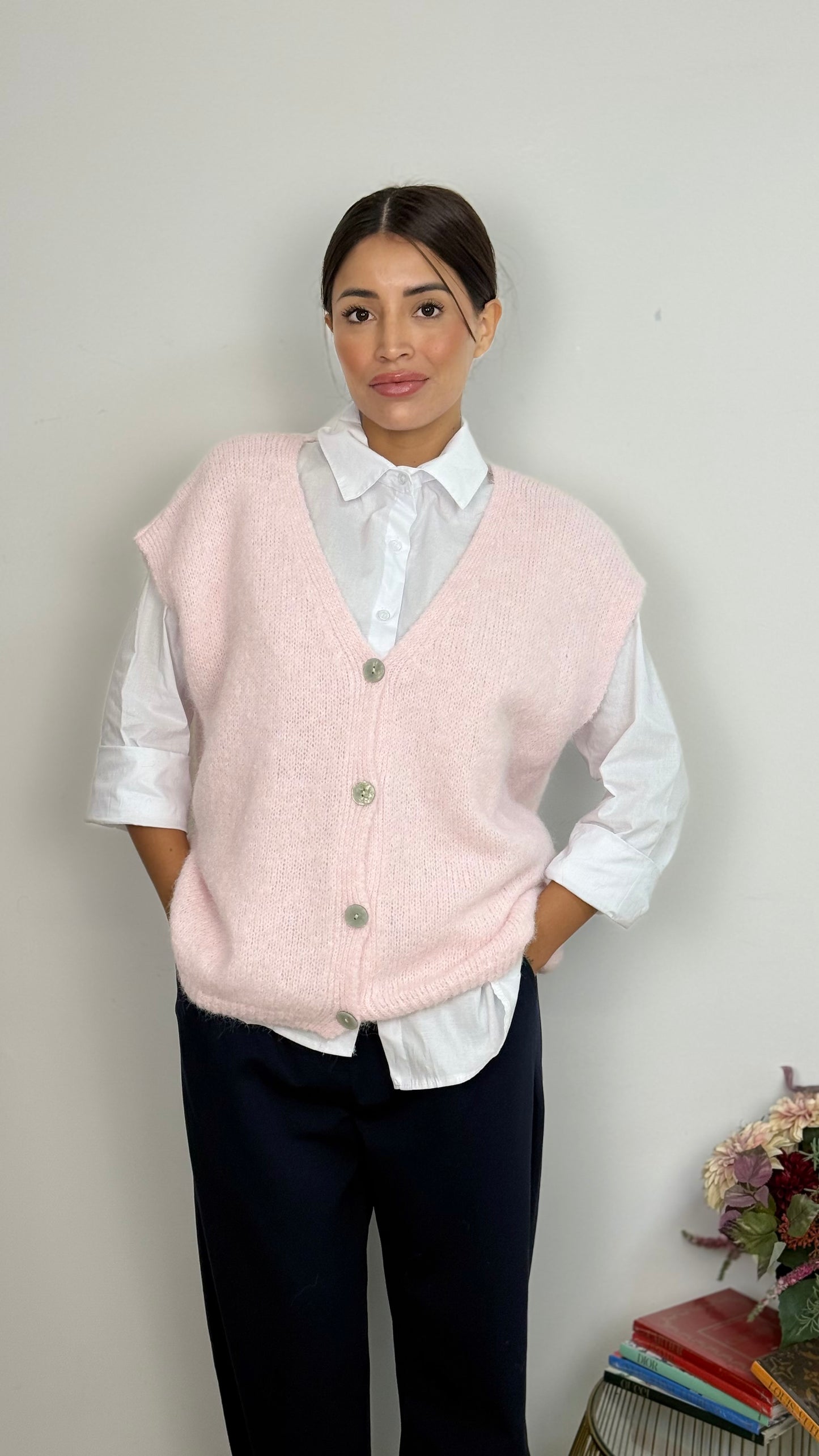 Gilet Con Bottoni Over