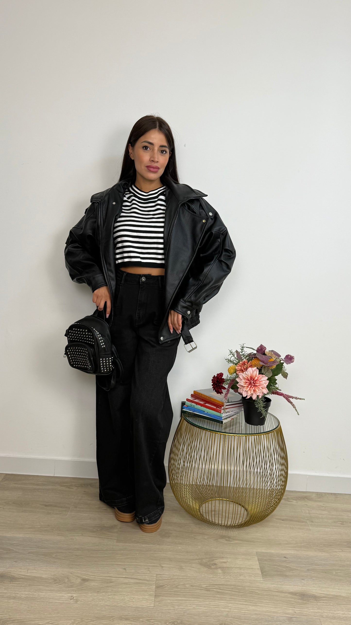 Giacca bomber simil pelle