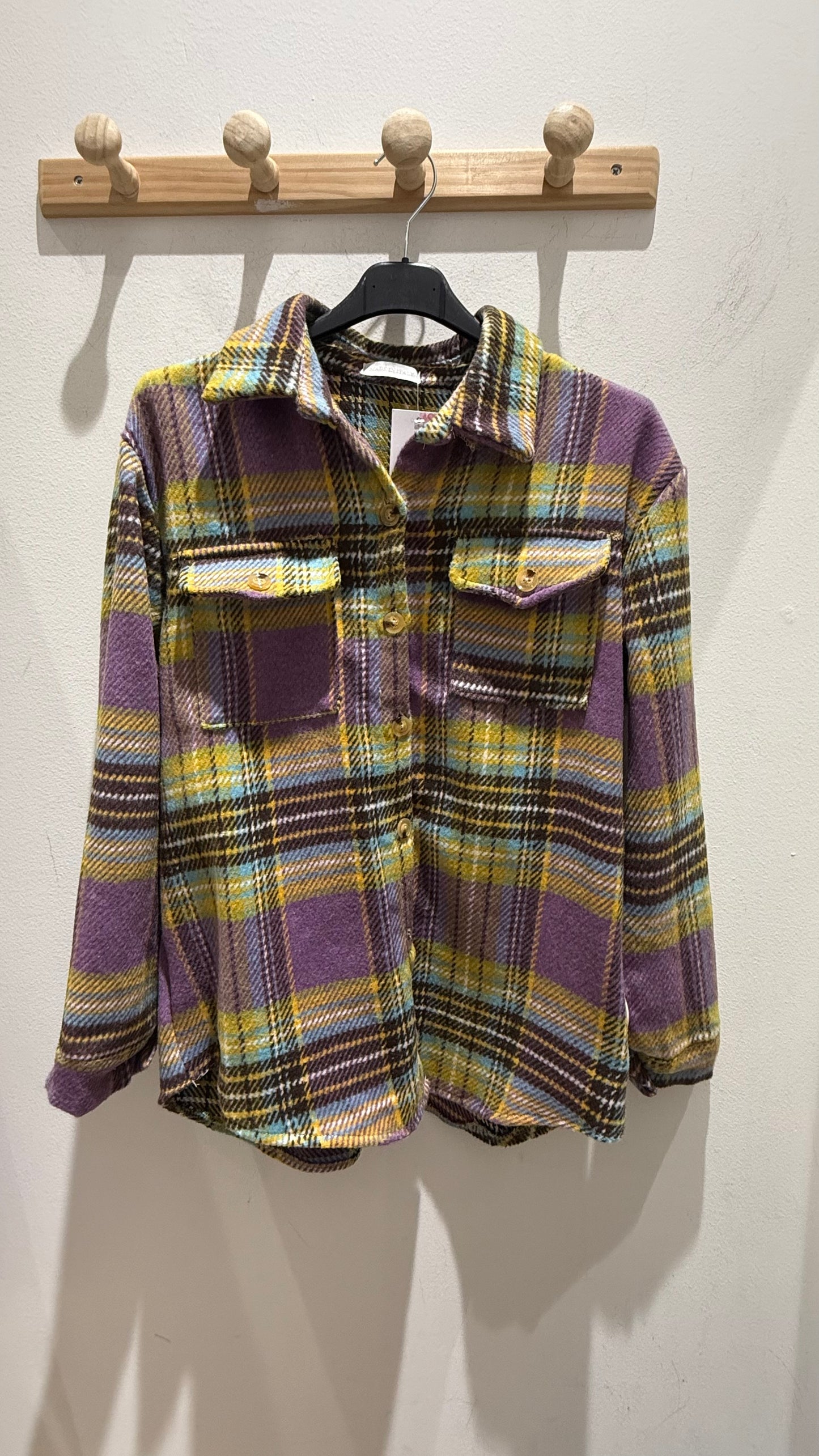 Camicia oversize in flanella a quadri