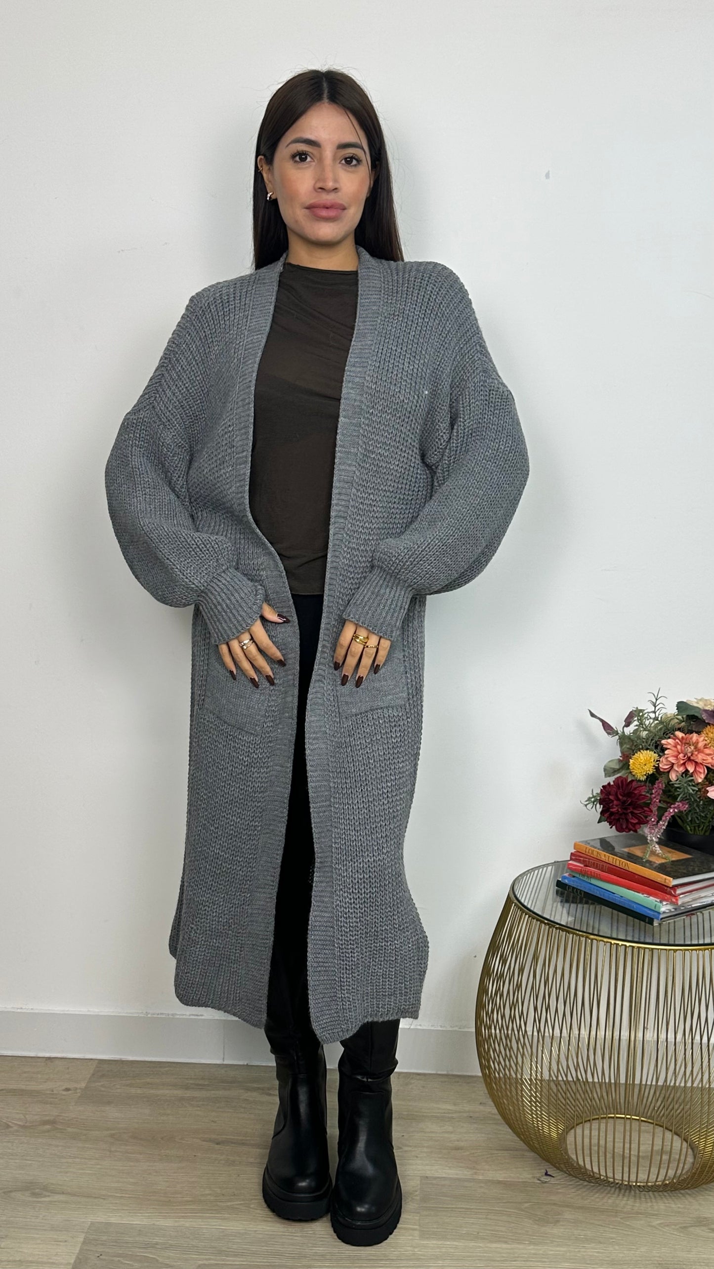 CARDIGAN LUNGO IN MAGLIA