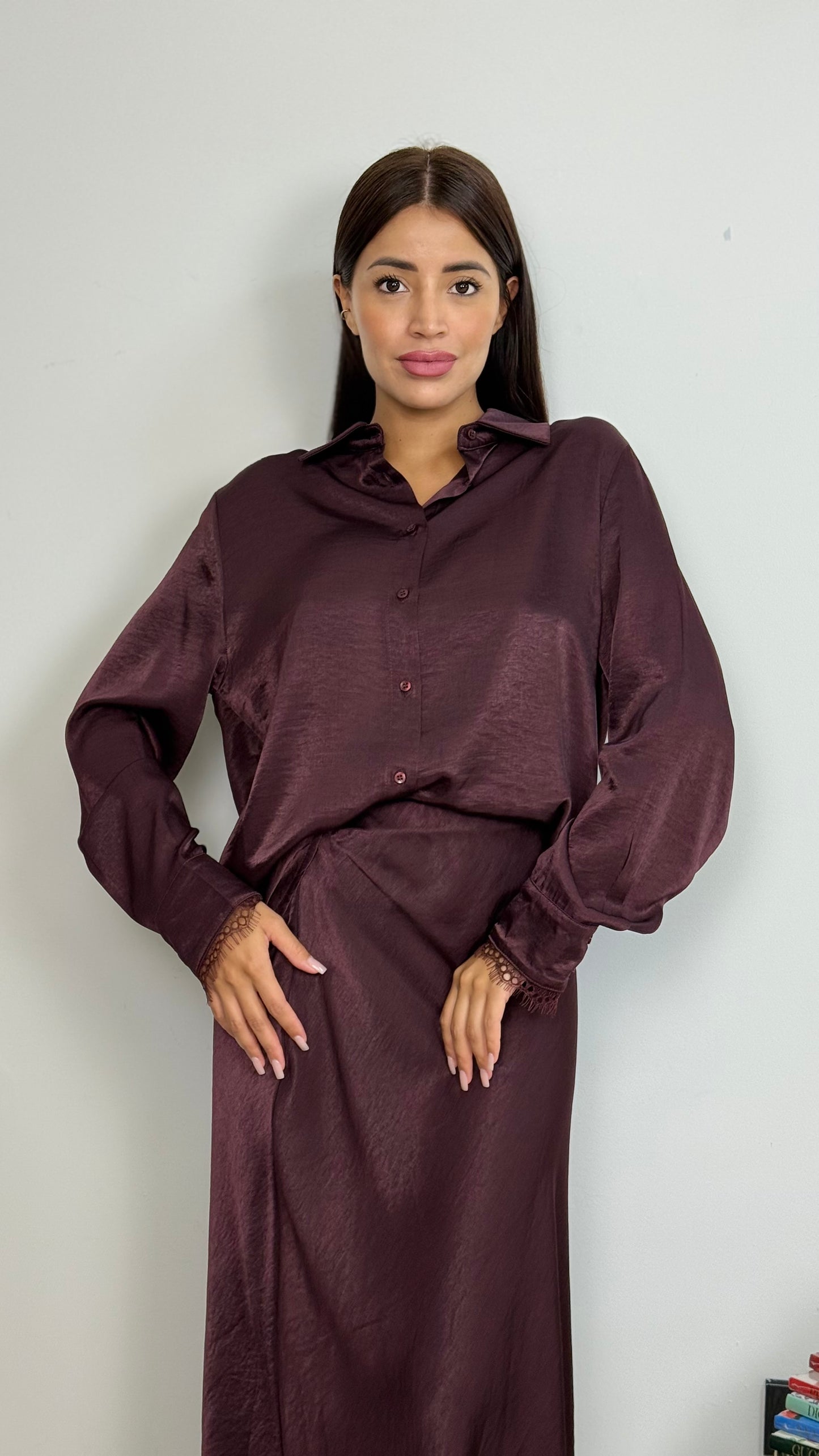 Camicia in raso Lumina