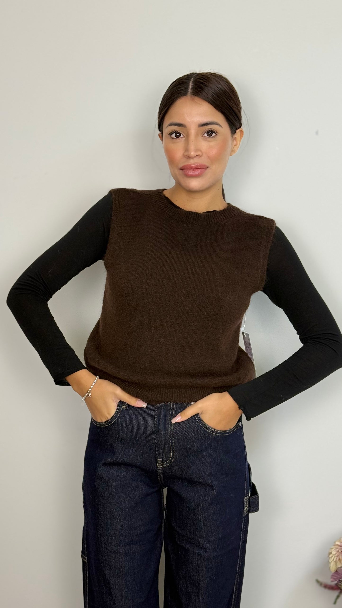 Gilet misto lana