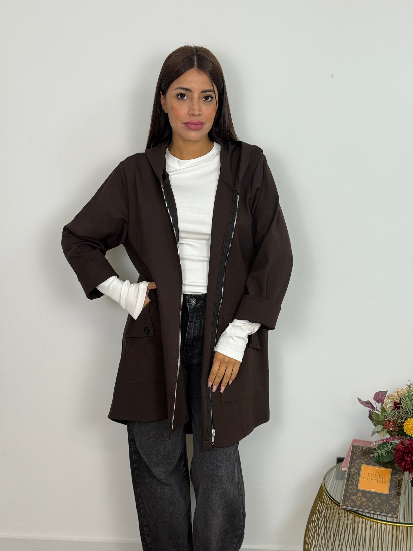 Felpa Over Con Retro Bottoni