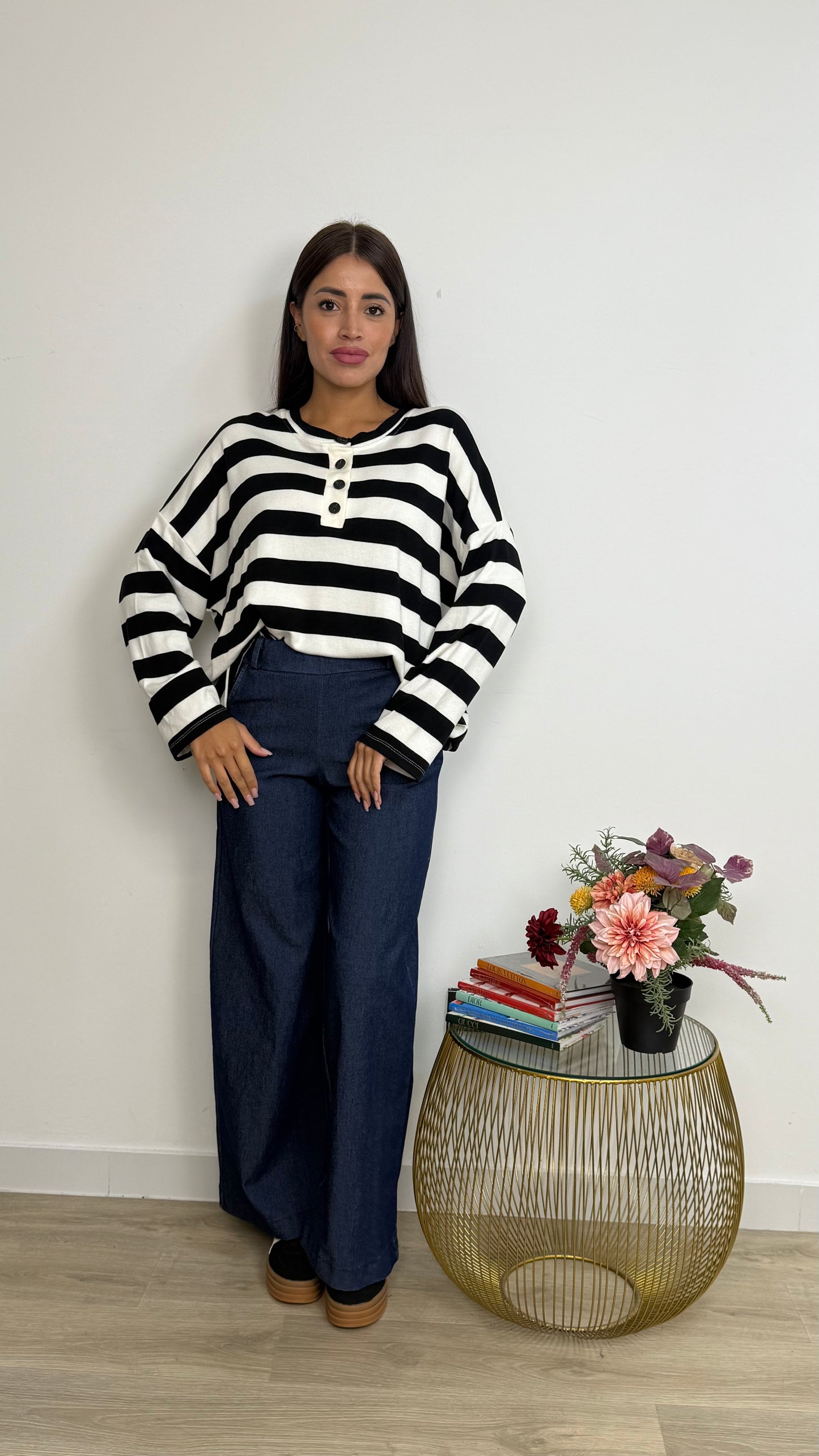 Jeans palazzo autunnale