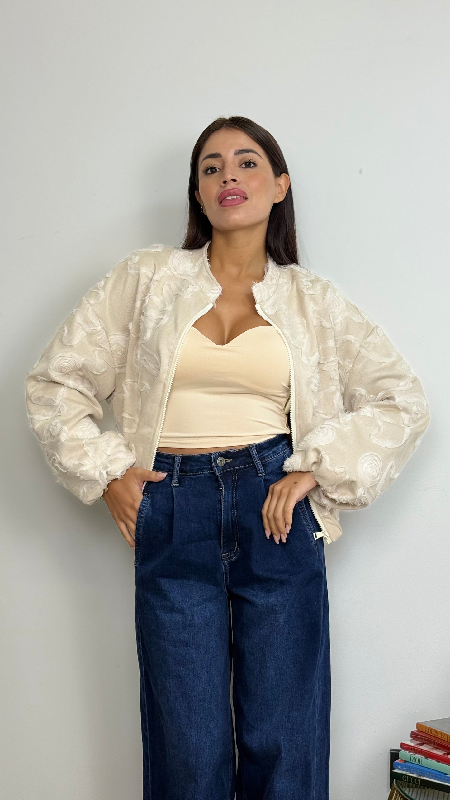 Bomber fiore rose