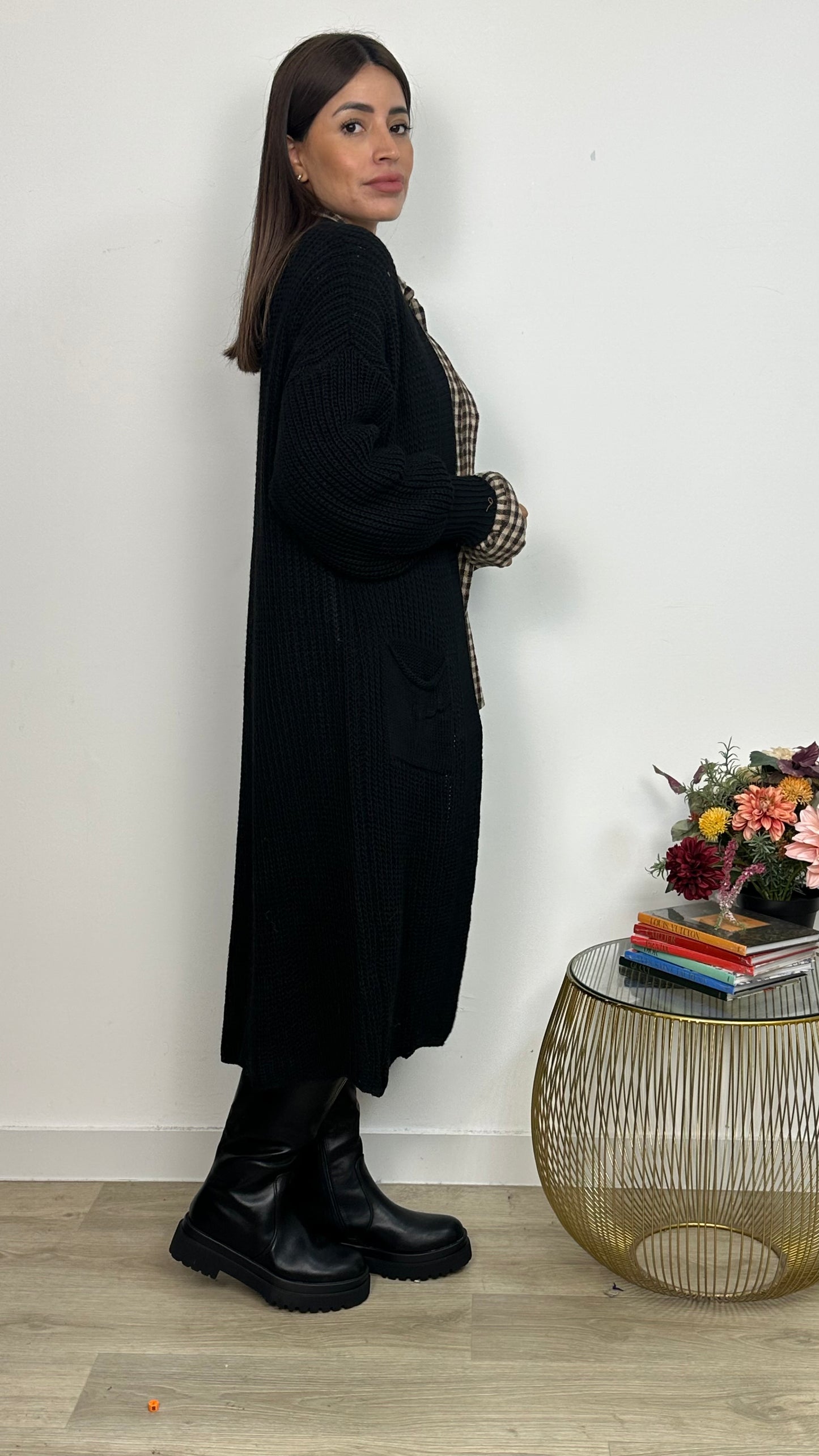 CARDIGAN LUNGO IN MAGLIA