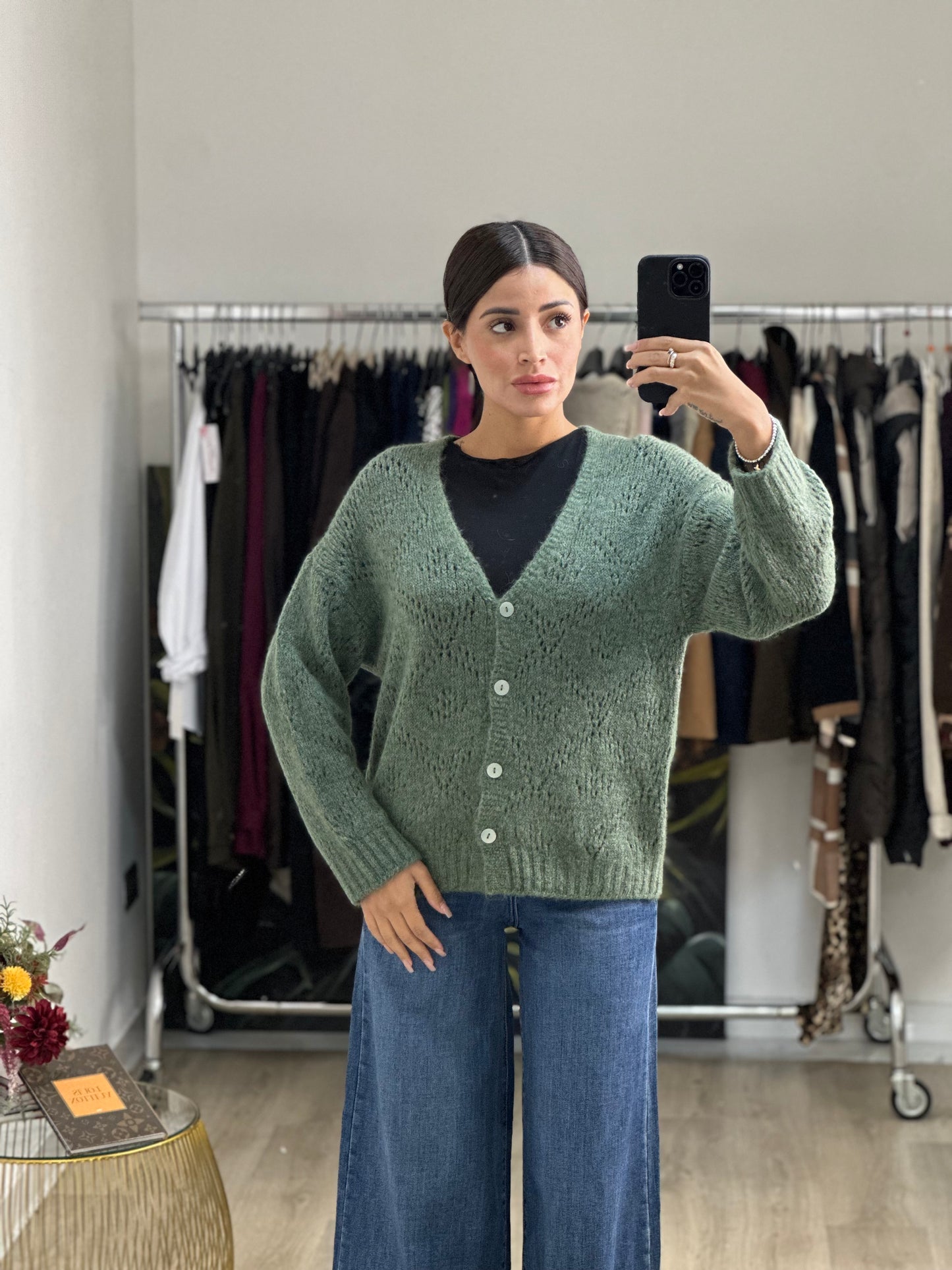 Cardigan Corto Traforato
