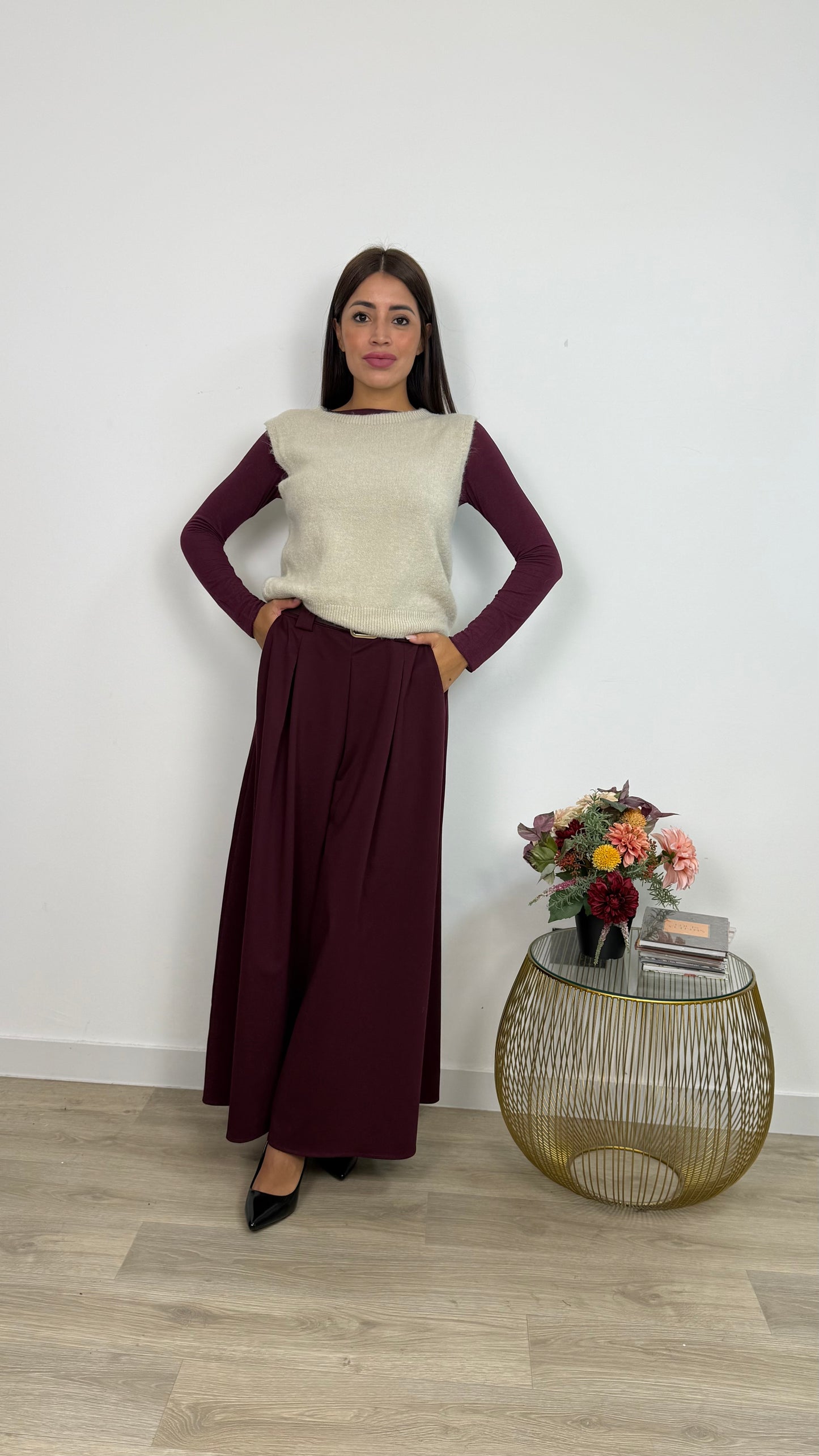 Gilet misto lana