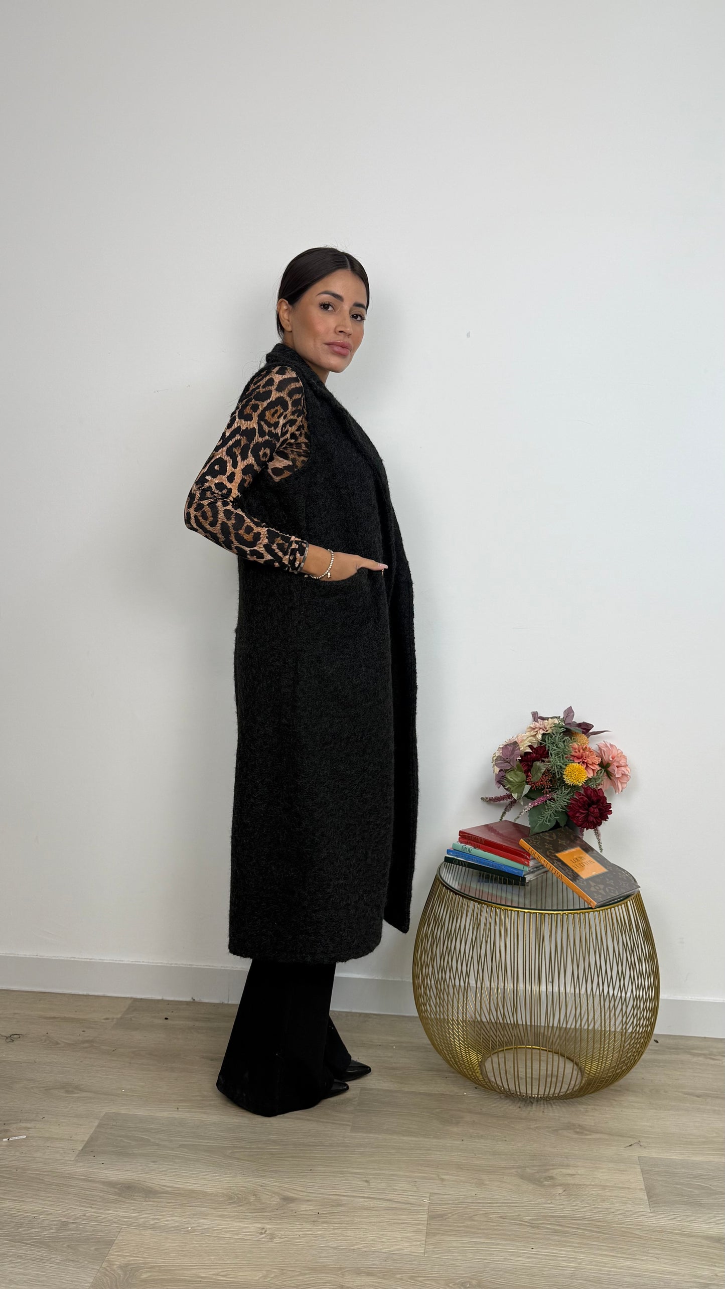 Gilet Lungo Lana Cotta