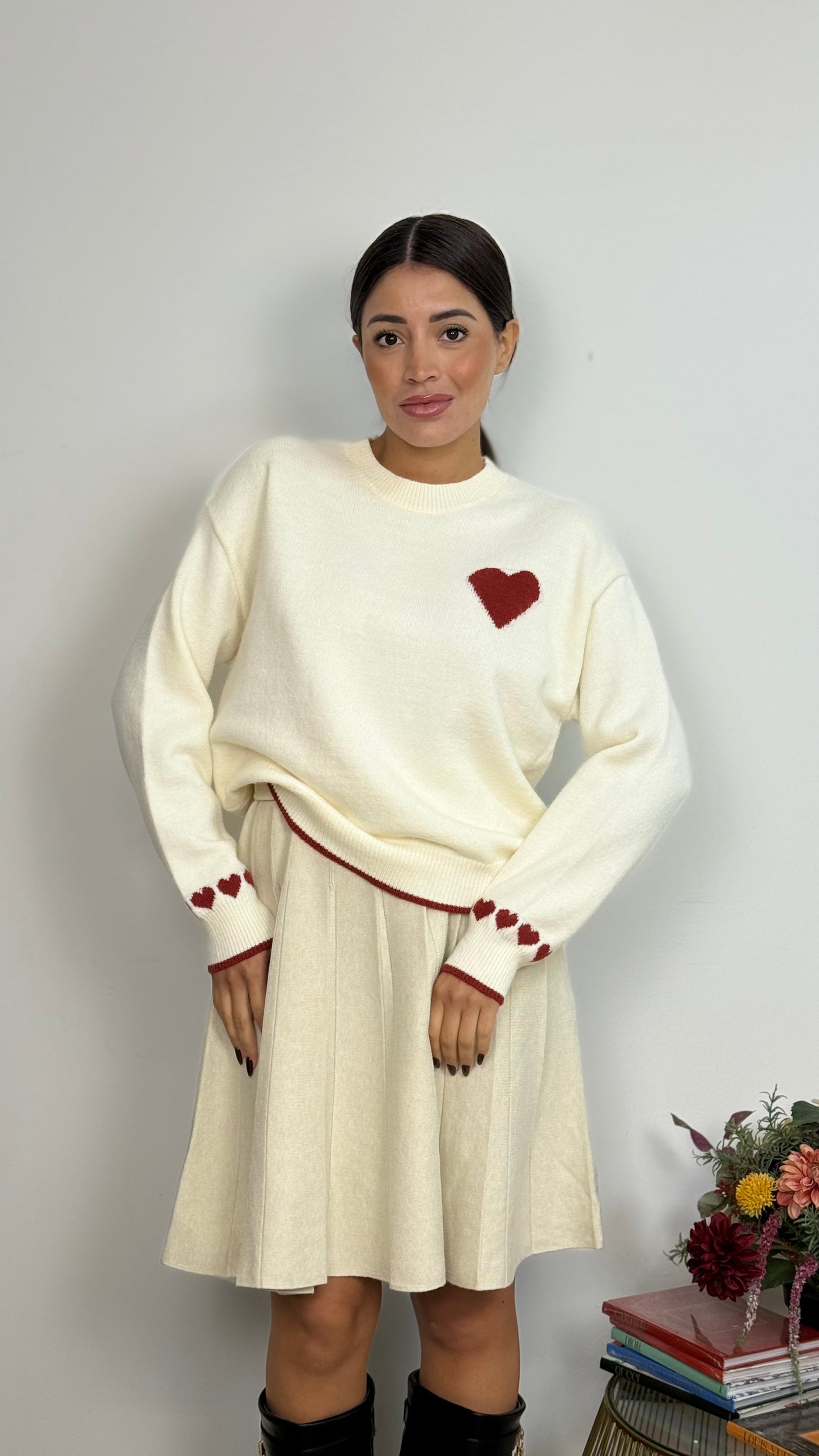 Pullover con Dettaglio a Cuore