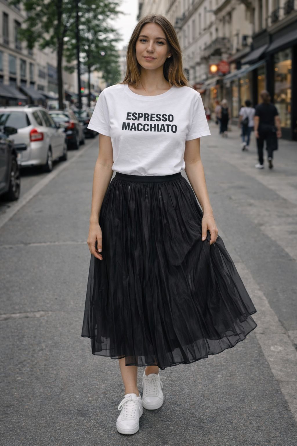 Gonna con le Pieghe Lucida