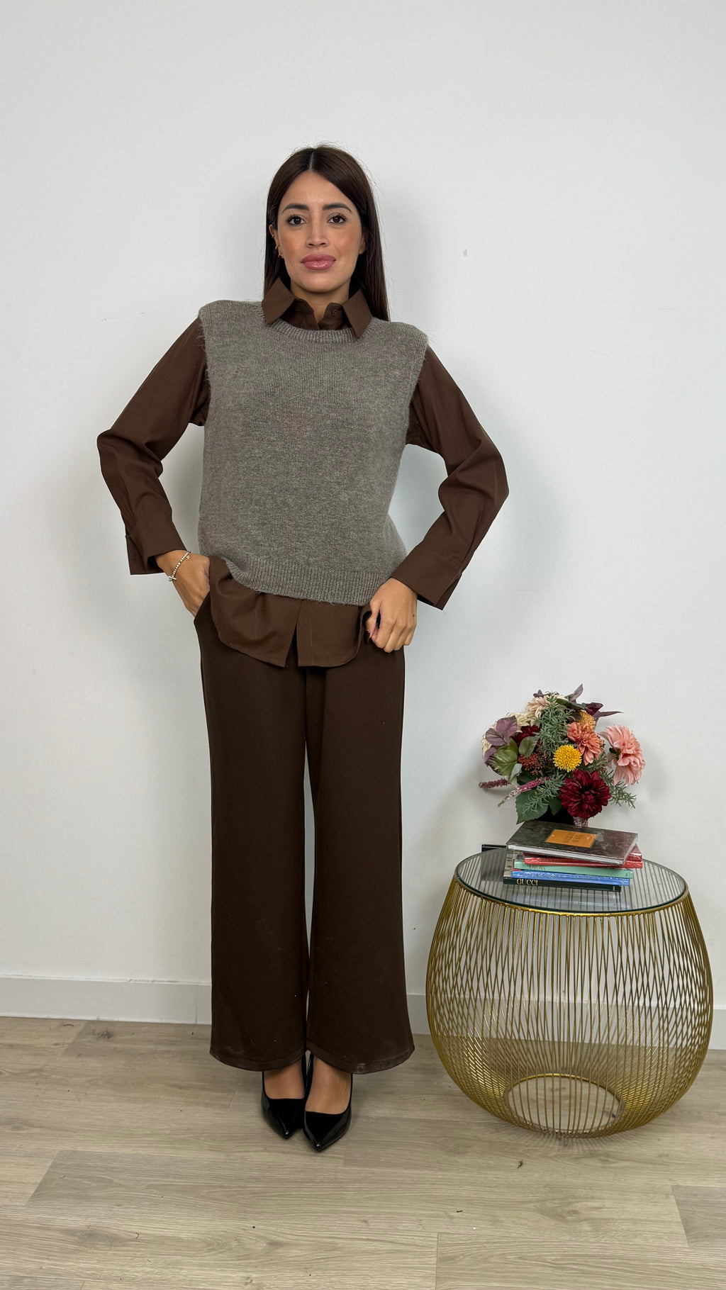 Gilet misto lana