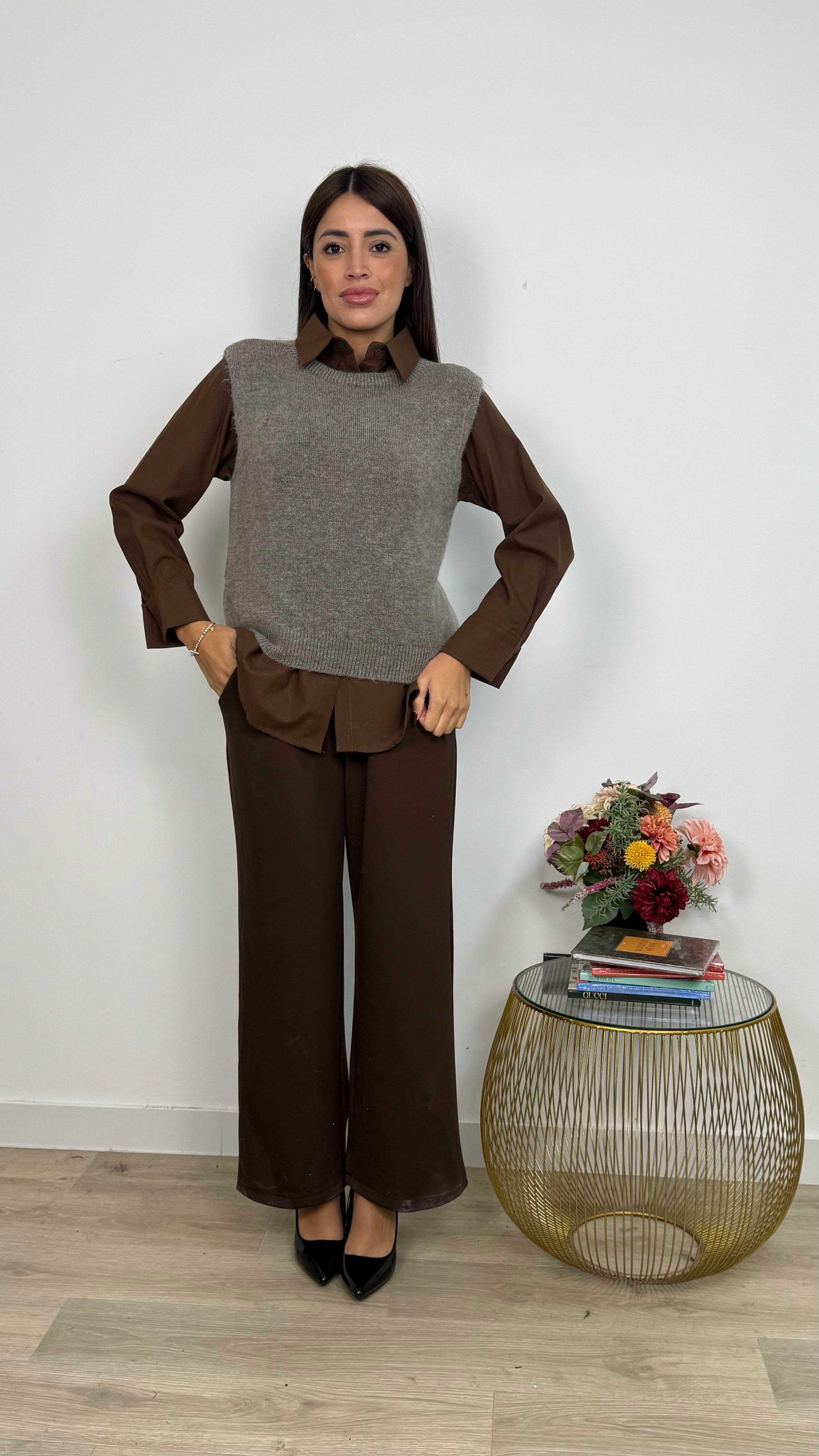 Gilet misto lana