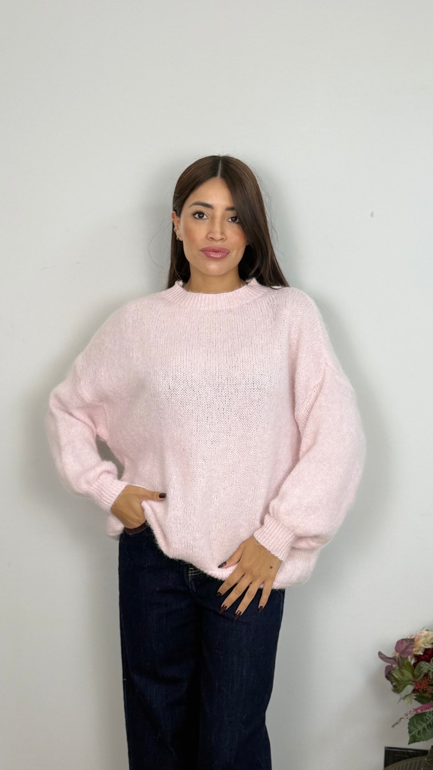 Maglione Girocollo Misto Lana