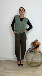 Pantalone Bottone alla Caviglia