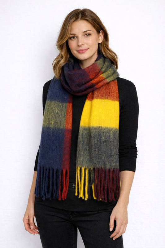 Sciarpa Multicolor con le Frange