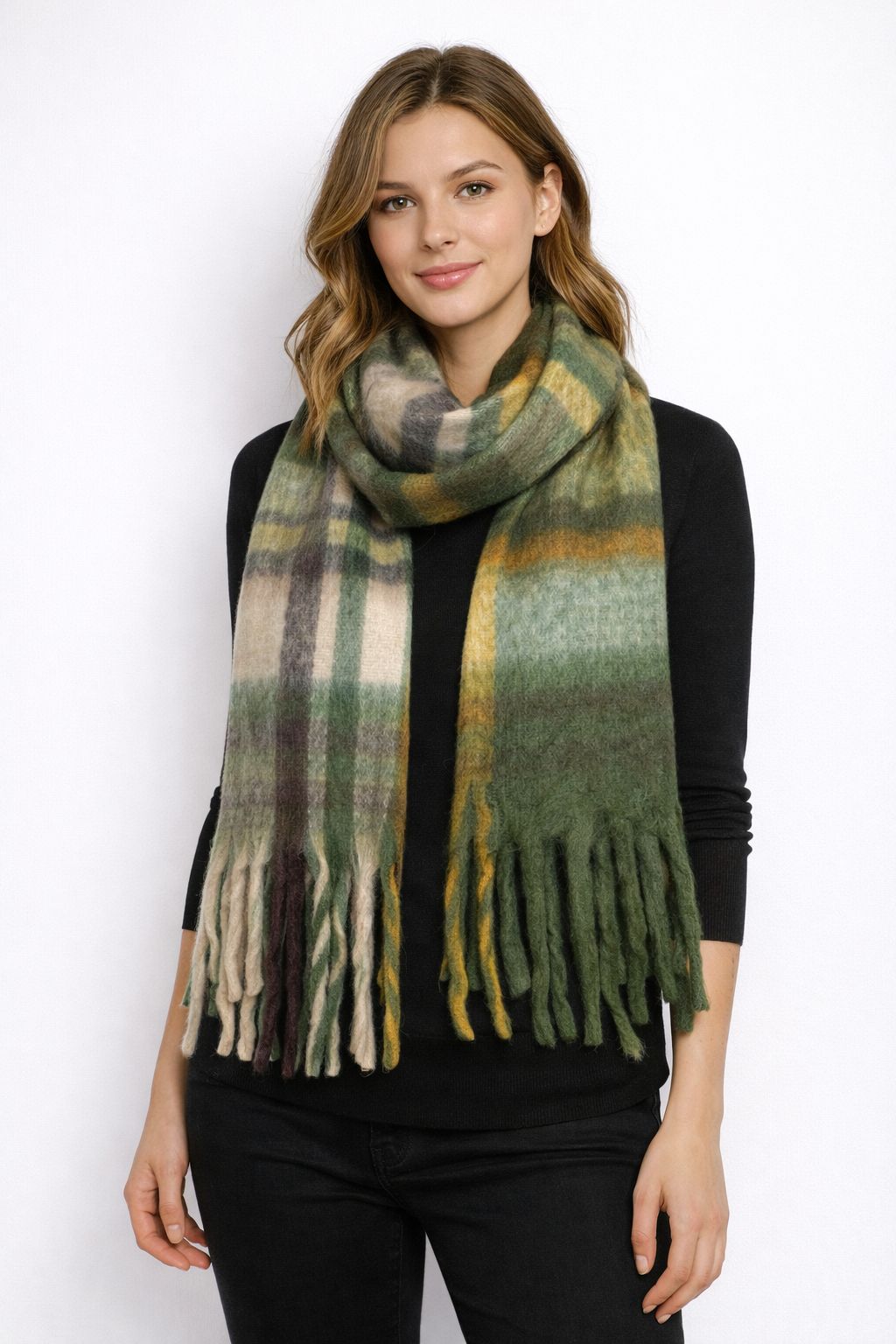 Sciarpa Multicolor con le Frange