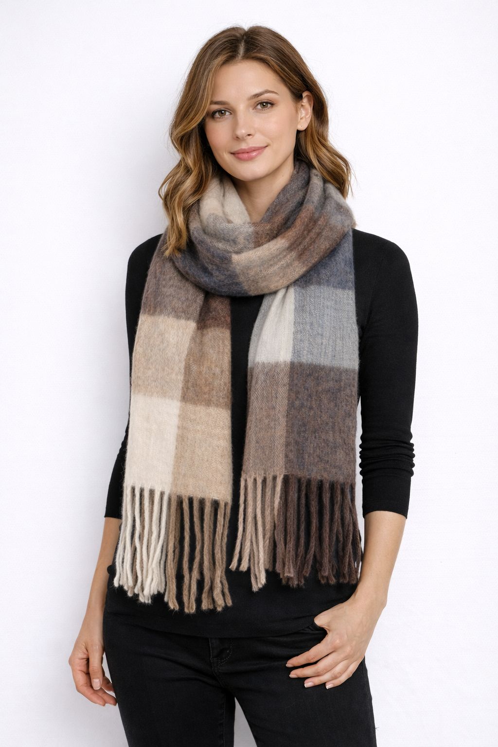 Sciarpa Multicolor con le Frange