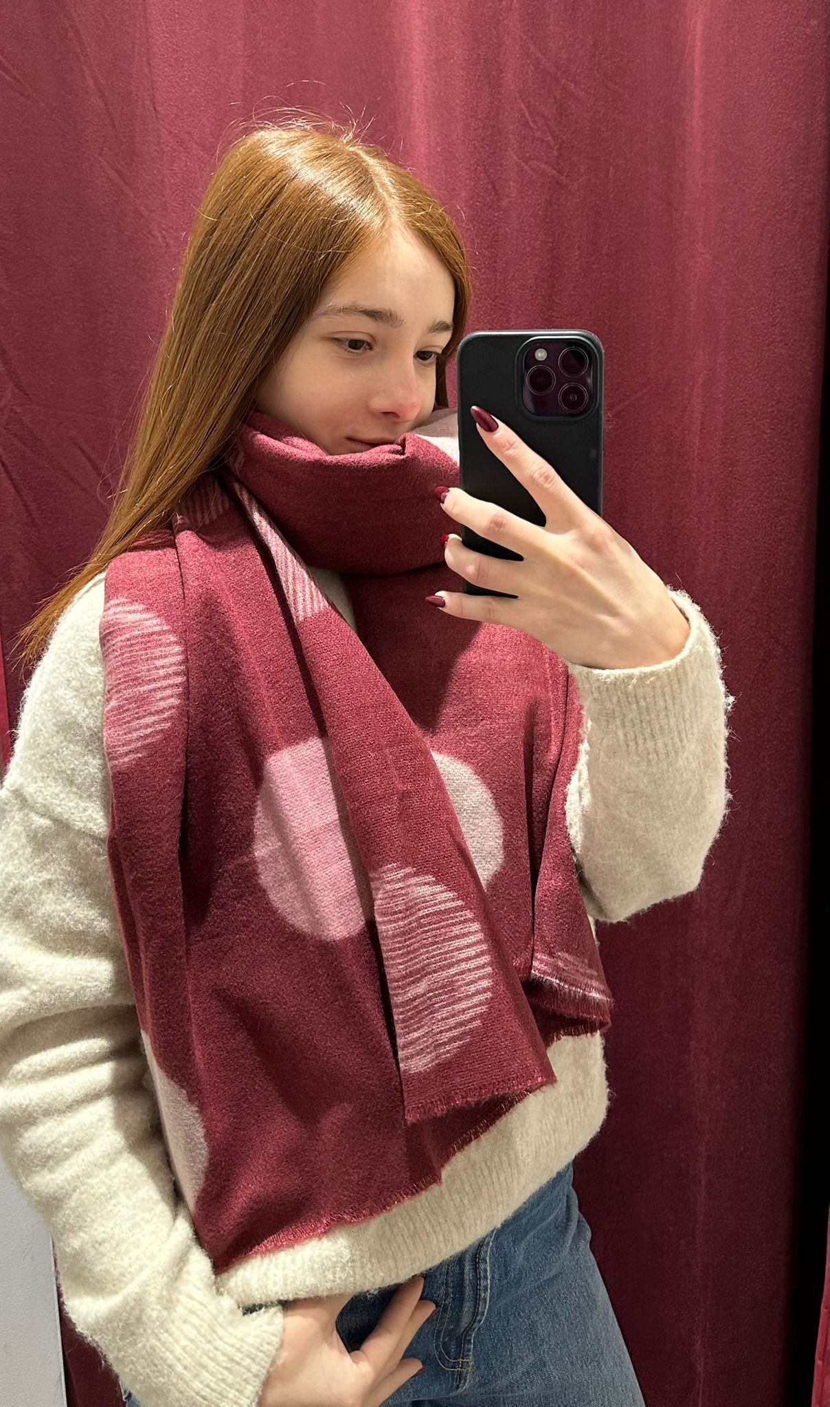 Sciarpa con Palline Design