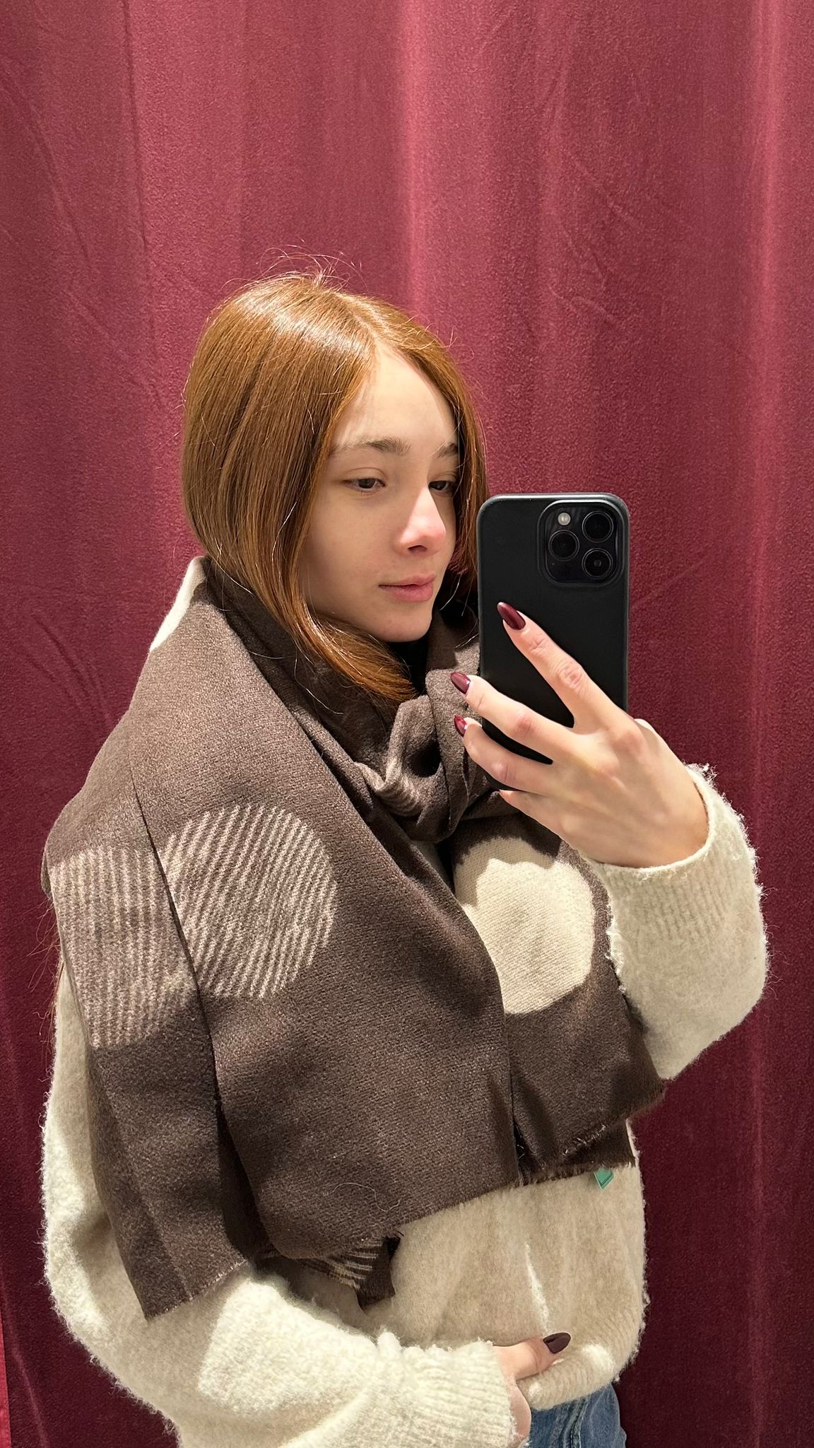 Sciarpa con Palline Design