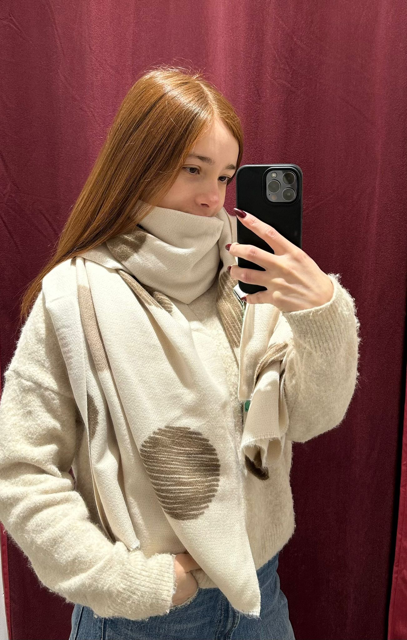 Sciarpa con Palline Design