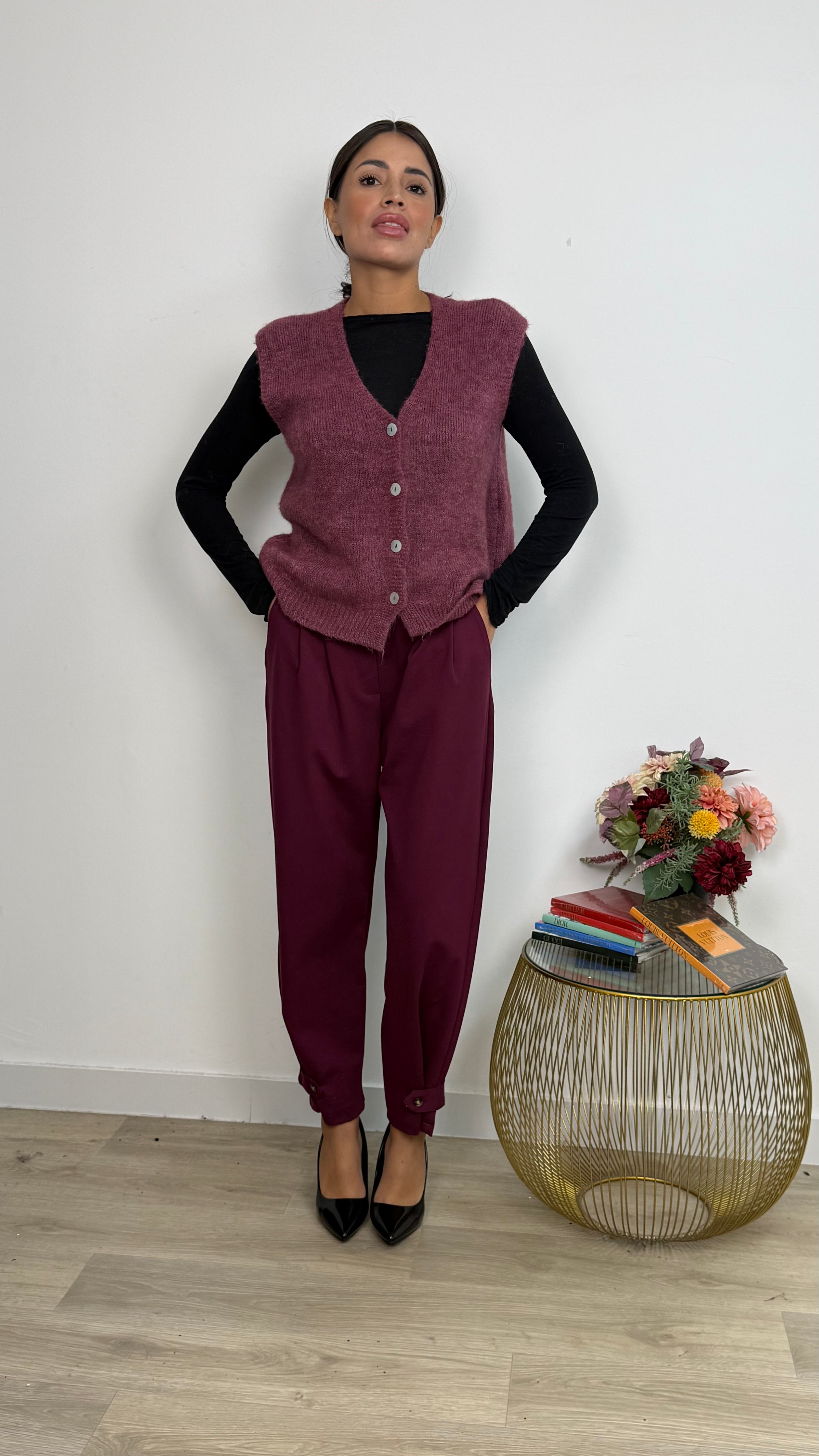 Pantalone Bottone alla Caviglia