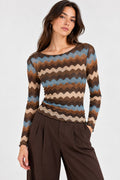 Maglia zig zag misto cashmere