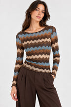 Maglia zig zag misto cashmere