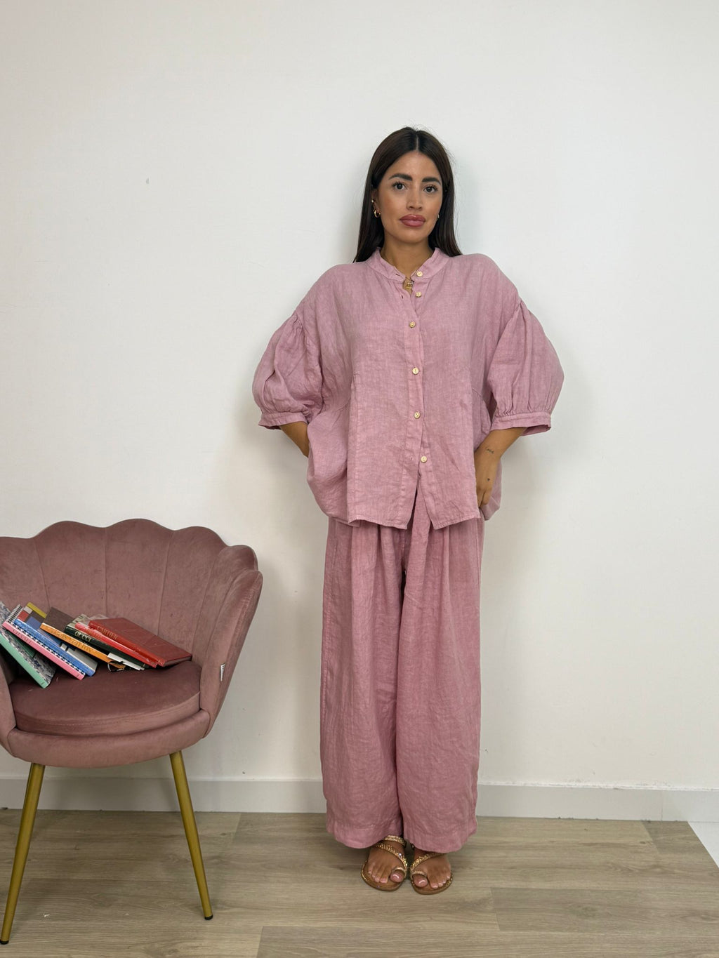 Camicia Maniche Arricciate