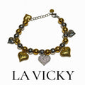 Braccialetto Big Heart Bicolor