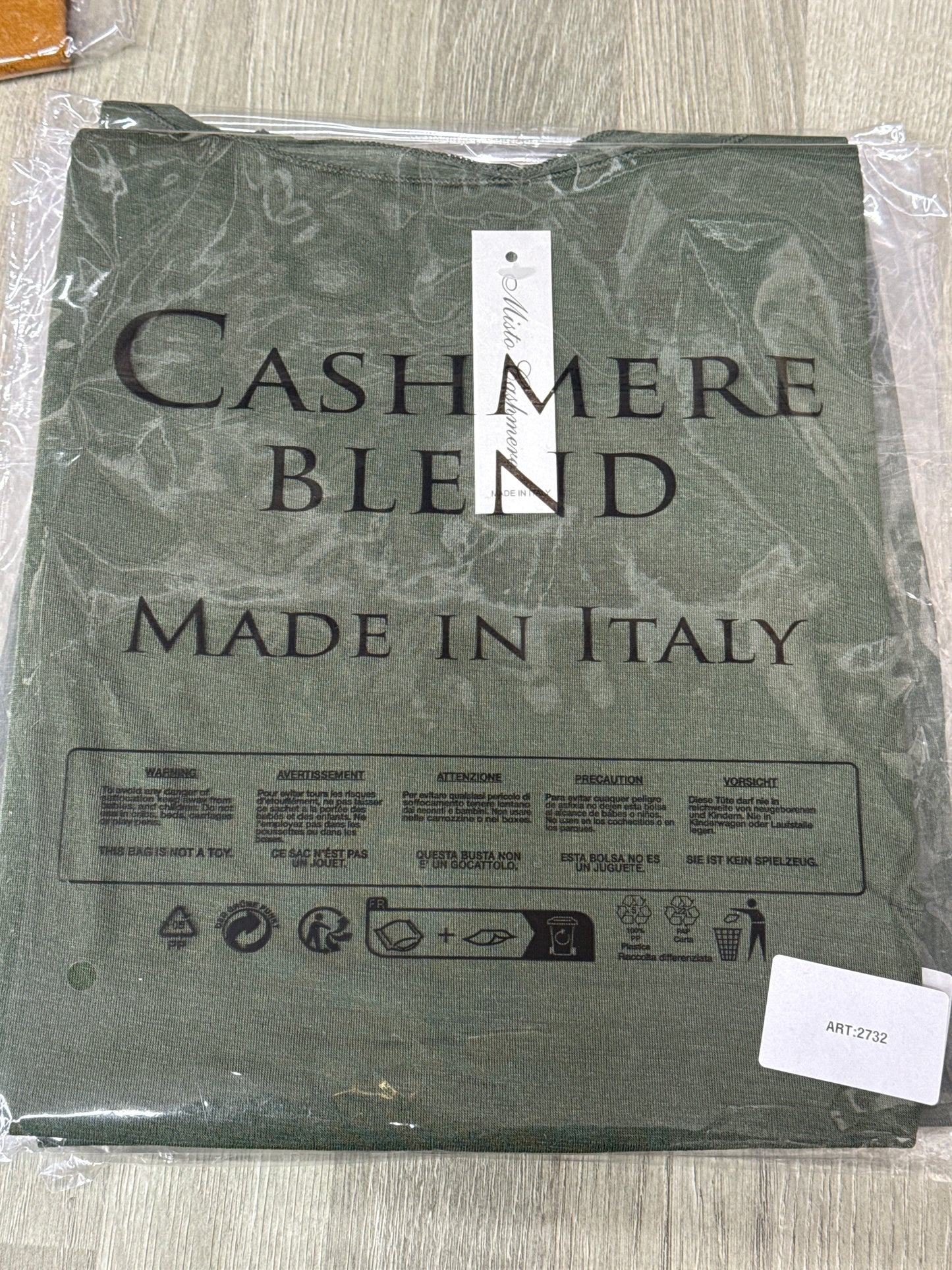 Maglietta girocollo con misto cashmere