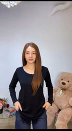 Maglia basic con pizzo