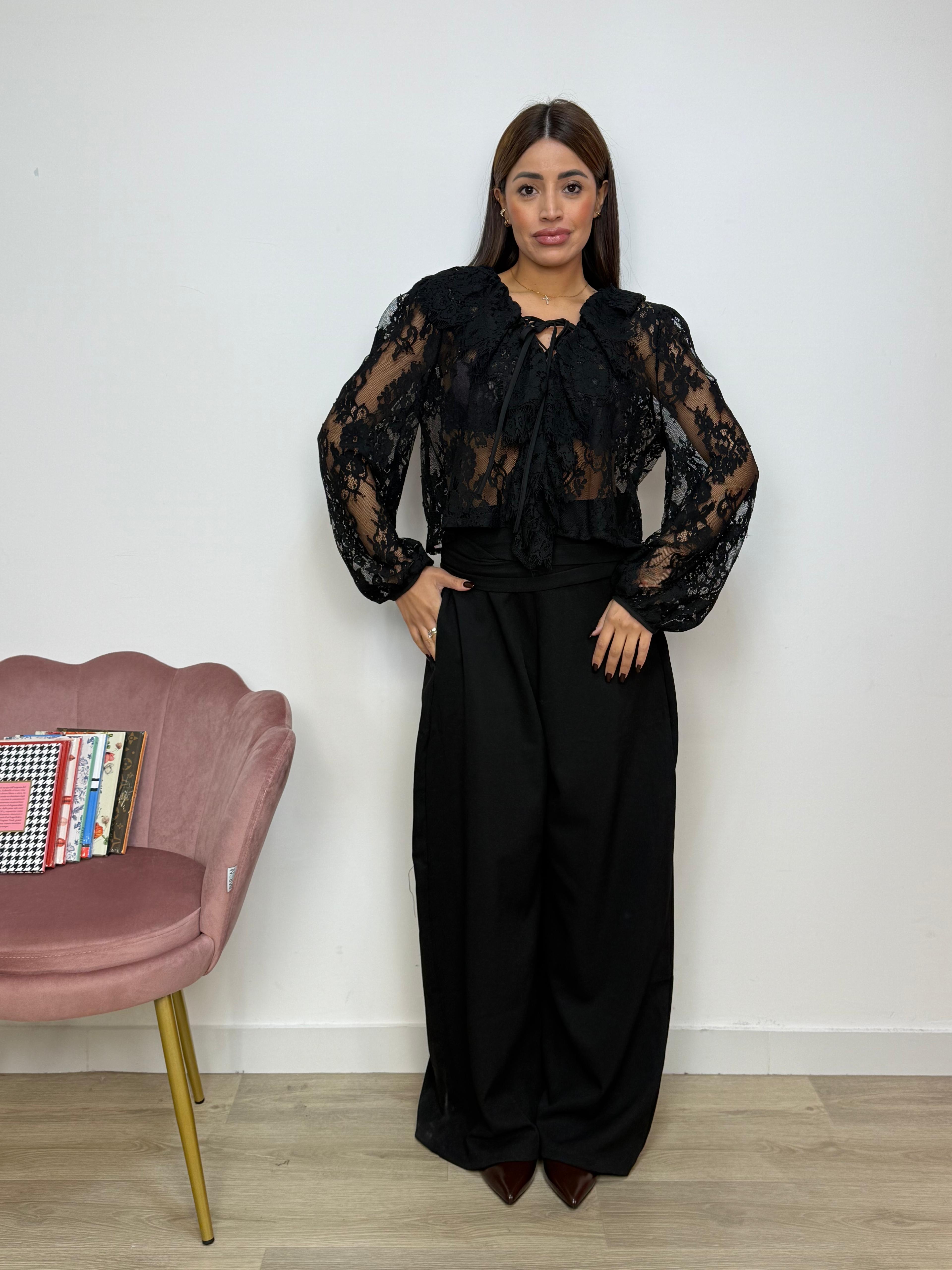 Pantalone Palazzo con Cintura