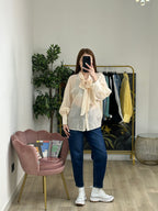 Camicia Trasparente chiusura a Fiocchetto