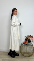 Cardigan Cozy Invernale con Sciarpa