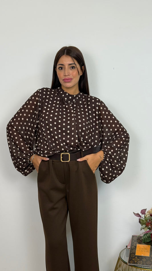 Camicia a pois