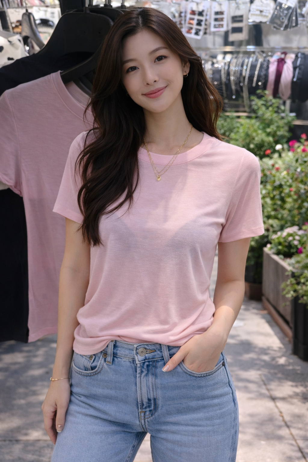 T-Shirt estiva misto di seta