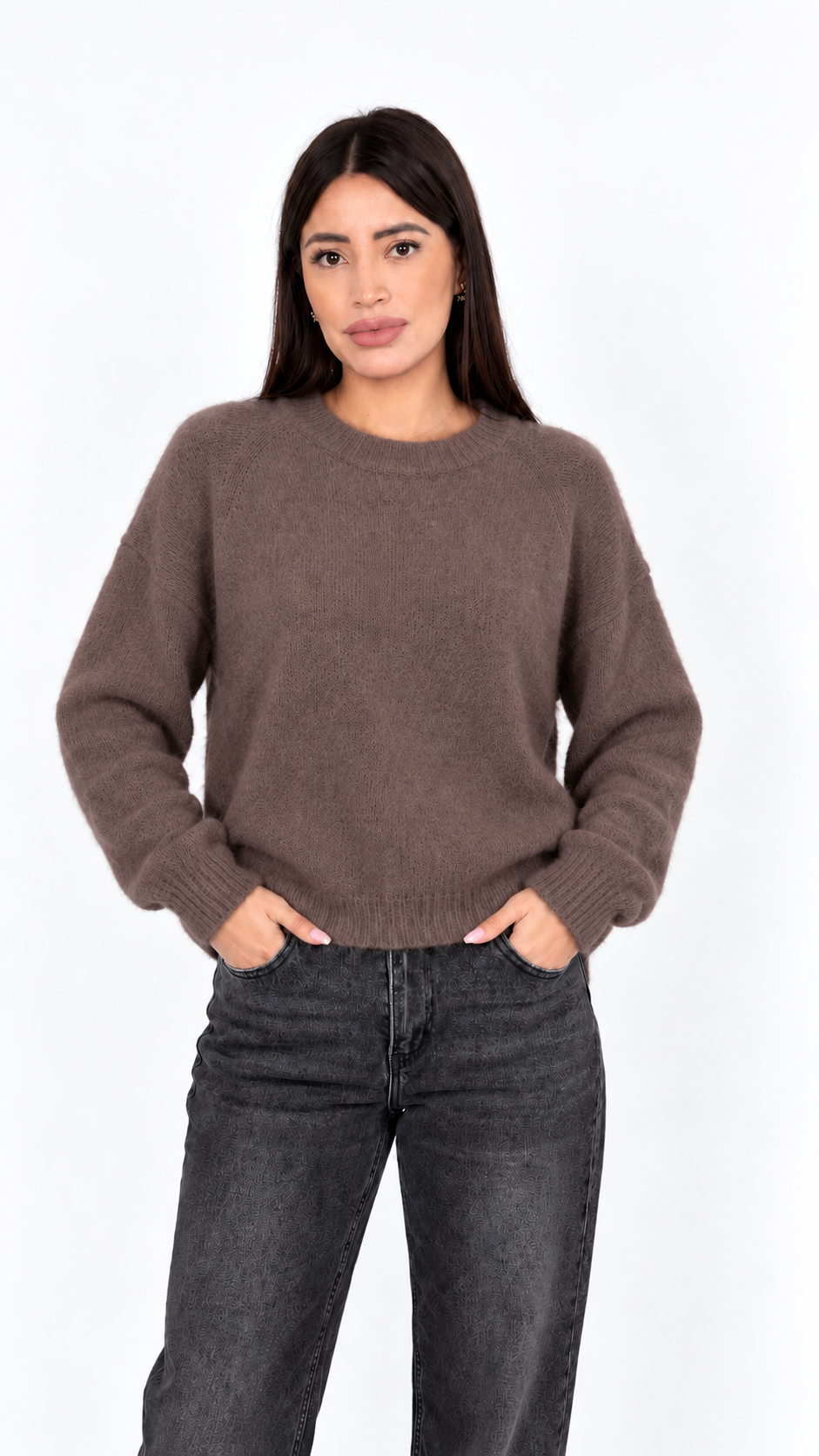 Maglione girocollo alpaca