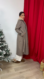 cappotto con pelo removibile