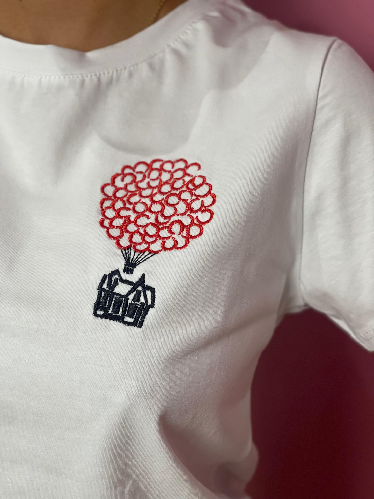 T-shirt up ricamato
