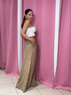 Pantalone a palazzo di lino